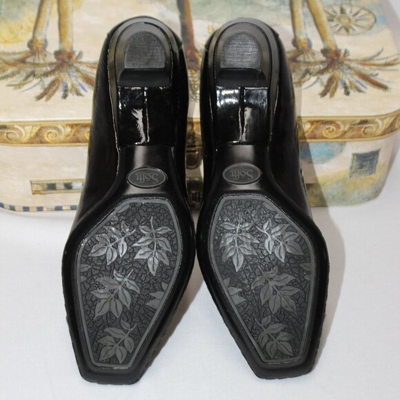 Sofft Simone Black Patent Open Toe Heels - Picture 11 of 15